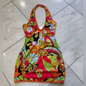 I.AM.GIA colorful 80s retro dress